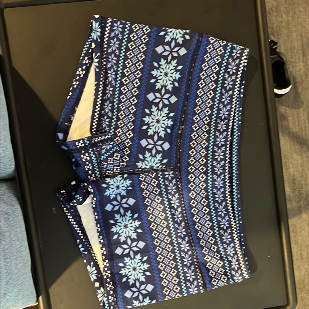 Blue Patterned Shorts